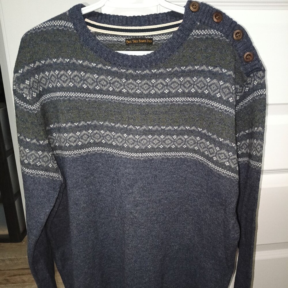 Jack & Jones Vintage Copper Riveted Shirt Wool Jumper [XL] -  Brand new with tag